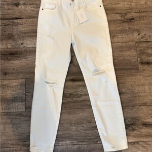Cello White Distressed Skinny Jeans